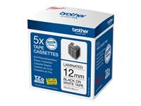 Brother TZe-231 - ruban lamine - 1 cassette(s) - Rouleau (1,2 cm x 8 m) (pack de 5)