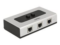 Delock Switch RJ45 10/100/1000 2 port manual bidirectional - commutateur - 2 ports