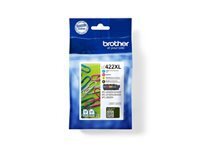 Brother LC422XL - pack de 4 - noir, jaune, cyan, magenta - original - cartouche d'encre