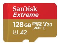 SanDisk Extreme - carte memoire flash - 128 Go - microSDXC UHS-I