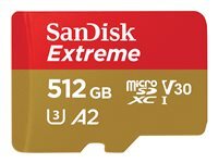 SanDisk Extreme - carte memoire flash - 512 Go - microSDXC UHS-I