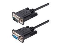 StarTech.com Rs232 Serial Null Modem Cable, Crossover Serial Cable W/Al-Mylar Shielding, Db9 Serial Com Port Cable Female To Male, Compatible W/Dte Devices Tool-Less Design W/Thumbscrews, Black, F/M (9Fmnm-3M-Rs232-Cable) Cable De Modem Nul Db-9 3M de In
