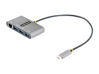 StarTech.com 3-Port Usb-C Hub With Ethernet, 3X Usb-A Ports, Gigabit Ethernet, Usb 3.0 5Gbps, Bus-Powered, Usb Type-C Hub W/ Gbe And 1Ft/30Cm Long Cable, Portable Usb-C To Usb-A Laptop Hub Usb Expansion Hub (Hb30c3a1gea2) Concentrateur (Hub) Ports Taille