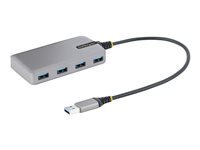 StarTech.com 4-Port Usb Hub, Usb 3.0 5Gbps, Bus Powered, Usb-A To 4X Usb-A Hub With Optional Auxiliary Power Input, Portable Desktop/Laptop Usb Hub With 1Ft (30Cm) Attached Cable Usb Expansion Hub (5G4ab-Usb-A-Hub) Concentrateur (Hub) Ports Taille 4 de I