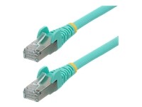 StarTech.com 1.5m CAT6a Ethernet Cable - Aqua Low Smoke Zero Halogen (LSZH) 10GbE 500MHz 100W PoE++ Snagless RJ-45 w/Strain Reliefs S/FTP Network Patch Cord cordon de raccordement 1.5 m turquoise