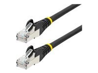 StarTech.com 1.5m CAT6a Ethernet Cable - Black Low Smoke Zero Halogen (LSZH) 10GbE 500MHz 100W PoE++ Snagless RJ-45 w/Strain Reliefs S/FTP Network Patch Cord cordon de raccordement 1.5 m noir