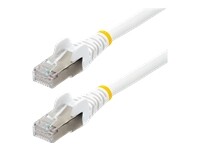 StarTech.com 50cm CAT6a Ethernet Cable - White Low Smoke Zero Halogen (LSZH) 10GbE 500MHz 100W PoE++ Snagless RJ-45 w/Strain Reliefs S/FTP Network Patch Cord cordon de raccordement 50 cm blanc