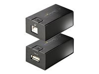 StarTech.com USB 2.0 Extender over Cat5e/Cat6 Cable (RJ45), 492ft/150m USB Over Ethernet Extender/Adapter Kit - Externally Powered USB Extender, USB to Ethernet Converter, 480 Mbps, Rugged Metal Housing (C15012-USB-EXTENDER) - cable de rallonge USB - USB
