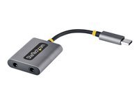 StarTech.com USB-C Headphone Splitter, USB Type C Dual Headset Adapter w/Microphone Input, USB C to 3.5mm Adapter/Earphone Dongle, USB C to Audio Jack/Aux Output - Mic and Headset Controls, Built-in 24-bit DAC (USBC-AUDIO-SPLITTER) - repartiteur audio - 7