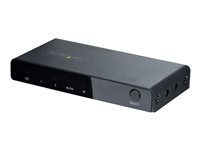 StarTech.com 2-Port 8K HDMI Switch, HDMI 2.1 Switcher 4K 120Hz/8K 60Hz UHD, HDR10+, HDMI Switch 2 In 1 Out, Auto/Manual Source Switching, Remote Control and Power Adapter Included - 7.1 Channel Audio/eARC (2PORT-HDMI-SWITCH-8K) - commutateur video/audio -