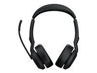 Jabra Evolve2 55 MS Stereo - micro-casque - avec support de chargement