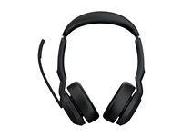 Jabra Evolve2 55 MS Stereo - micro-casque - avec support de chargement