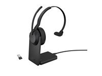 Jabra Evolve2 55 MS Mono - micro-casque - avec support de chargement