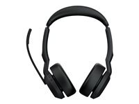 Jabra Evolve2 55 UC Stereo - micro-casque - avec support de chargement