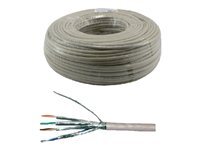 MCL - Réf: C6APST/100H - Rouleau de câble réseau CAT 6A S/FTP patch LSZH - 100m Gris - vue 1