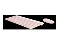 Logitech Slim Wireless Combo MK470 - ensemble clavier et souris - AZERTY - Francais - rose Peripherique d'entree
