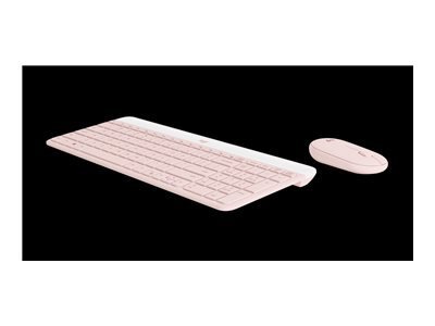 Logitech Slim Wireless Combo MK470 - ensemble clavier et souris - AZERTY - Franais - rose Priphrique d\'entre