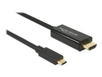 Non Communiqué Noir Delock - Adaptateur Vidéo Externe - Parade Ps176 - Usb-C - Hdmi - Pour La Vente Au Détail - Image 2