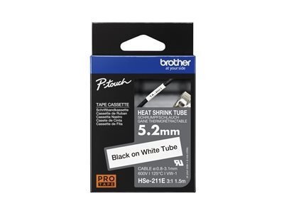 Brother HSe-211E - ruban thermortractable - 1 cassette(s) - Rouleau (0,52 cm x 1,5 m)