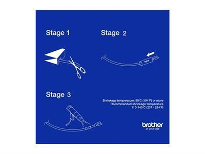 Brother HSe-231E - ruban thermortractable - 1 cassette(s) - Rouleau (1,12 cm x 1,5 m)