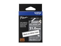 Brother Ruban thermorétractable HSe-251E 21 mm x 1,5 m - blanc, texte