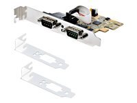 StarTech.com 2-Port PCI Express Serial Card, Dual Port PCIe to RS232 (DB9) Serial Interface Card, 16C1050 UART, Standard or Low Profile Brackets, COM Retention, For Windows  Linux - PCIe to Dual DB9 Card (21050-PC-SERIAL-LP) - adaptateur serie - PCIe 2.0