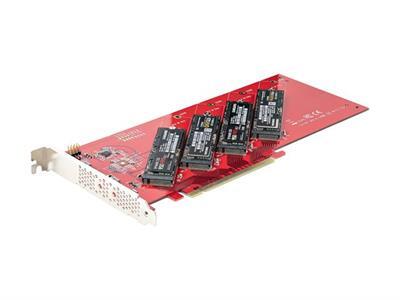 StarTech.com Adaptateur PCIe Quad M.2 - NVMe/AHCI SSD