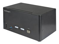 StarTech.com Commutateur Kvm Displayport Ports Pour 3 Moniteurs 4K 60Hz Uhd Hdr Kvm De Bureau Dp 1.2 Avec Hub Usb 3.0 Ports (5Gbps) Et 4 Ports Usb 2.0 Hid, Audio Taa (Sv231tdpu34k) Commutateur Ecran-Clavier-Souris/Audio Ports Conformite Taille 2 de Inmac - Image 1