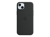 Coque en silicone avec MagSafe pour iPhone 15 Plus - Noir