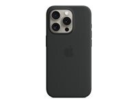 Coque en silicone pour iPhone 15 Pro avec MagSafe - Noir