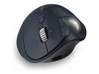 Kensington Pro Fit Ergo TB550 Trackball - souris verticale - Bluetooth, 2.4 GHz - noir, bleu gris