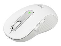 Logitech Signature M650 L pour les entreprises - souris - Bluetooth, 2.4 GHz - blanc cass
