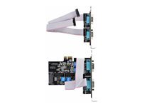 StarTech.com 4-Port Serial Pcie Card, Quad-Port Pci Express To Rs232/Rs422/Rs485 (Db9) Serial Card, Low-Profile Bracket Incl., 16C1050 Uart, Taa-Compliant, For Windows/Linux, Taa Compliant Level-4 Esd Protection (Ps74adf-Serial-Card) Adaptateur Serie Tai - Image 1