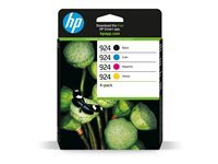 HP 924 - pack de 4 - cyan, magenta, jaune, noir - original - cartouche d'encre