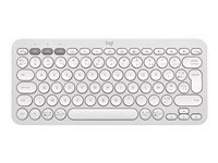 Logitech Pebble Keys 2 K380s - clavier - AZERTY - Franais - blanc ton sur ton Priphrique d'entre