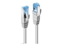 Lindy - Cordon de raccordement - RJ-45 (M) pour RJ-45 (M) - 1 m - 6.2 mm - SFTP, PiMF - CAT 6a - sans halogène, sans crochet - gris