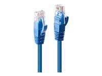 Lindy - Cordon de raccordement - RJ-45 (M) pour RJ-45 (M) - 3 m - UTP - CAT 6 - moulé, sans crochet, bloqué - bleu