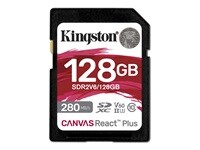 Kingston Canvas React Plus - carte memoire flash - 128 Go - SDXC UHS-II