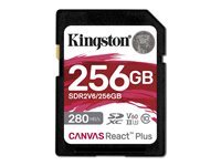 Kingston Canvas React Plus - carte memoire flash - 256 Go - SDXC UHS-II