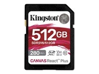 Kingston Canvas React Plus - carte mmoire flash - 512 Go - SDXC UHS-II