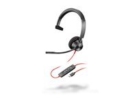 HP Poly Blackwire 3310 - Blackwire 3300 series - micro-casque - sur-oreille - filaire - USB-C - noir - certifié UC
