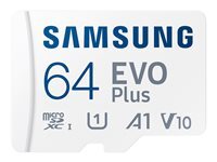 Samsung EVO Plus MB-MC64S - carte memoire flash - 64 Go - microSDXC UHS-I