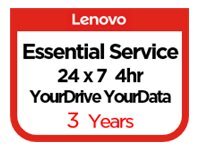 Lenovo Essential Service + YourDrive YourData - contrat de maintenance prolong - 3 annes - sur site