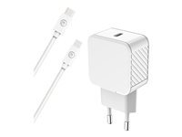 BigBen Connected Chargeur Secteur USB C Power Delivery + Câble USB CLightning