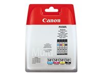 Canon CLI-581 BK/C/M/Y Multi Pack - pack de 4 - noir, jaune, cyan, magenta - original - reservoir d'encre