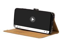 Folio wallet iphone 13 mini noir avec languette de fermeture bigben