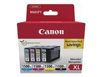 Canon PGI-1500XL BK/C/M/Y Multipack - pack de 4 - XL - noir, jaune, cyan, magenta - original - reservoir d'encre