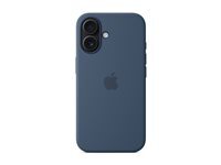 Apple iPhone 16 - Coque en silicone avec MagSafe Bleu - vue 6