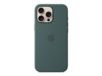Apple coque silicone iPhone 16 Pro Max vert lacustre