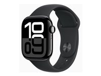 Apple Watch Series 10 (GPS) - aluminium noir jais - montre intelligente avec bande sport - noir - 64 Go